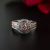 0.6ct Round Diamond Two Tone 14k Gold Engagement Ring - 01PJ01